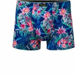 bruno banani Shorts Aghnya 2201-2371/4408 Trunk, Mikrofaser-Stretch, Blau gemustert, Blau