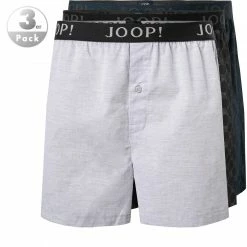 JOOP! Boxer Shorts 3er Pack 30029932/964 Boxershorts, Baumwolle, Schwarz-grau-blau, Schwaarz-grau-blau