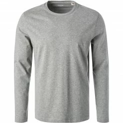 OLYMP Casual Modern Fit T-Shirt 5600/14/60 Longsleeve, Baumwolle, Mittelgrau meliert, Mittelgrau