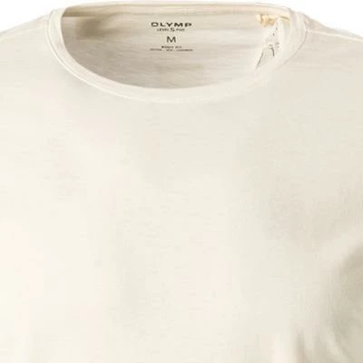 OLYMP Casual Level Five B. Fit T-Shirt 5641/14/01 Longsleeve, Body Fit, Baumwolle-Seide, Offwhite, Off white – Bild 3