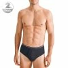 Seidensticker Brief 2er Pack 12.200005/0039 Slips, Baumwolle, Schwarz
