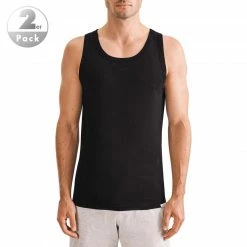 Seidensticker A-Shirt 2er Pack 12.200008/0039 Tanktops, Baumwolle, Schwarz