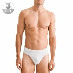 Seidensticker Brief 3er Pack 12.200012/0001 Slips, Baumwoll-Bambus-Stretch, Weiß