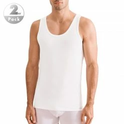 Seidensticker A-Shirt 2er Pack 12.200015/0001 Tanktops, Baumwoll-Bambus-Stretch, Weiß