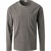 American Vintage Longsleeve MPYR02B/metal vintage Baumwolle, Grau meliert