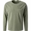 American Vintage Longsleeve MPYR02B/olive vintage Baumwolle, Olivgrün meliert