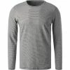 OLYMP Casual Level Five B. Fit T-Shirt 5641/14/14 Longsleeve, Body Fit, Baumwolle-Seide, Nachtblau gestreift, Nachtblau