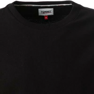 TOMMY JEANS Longsleeve DM0DM12247/BDS Bio Baumwolle, Schwarz – Bild 3