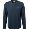 TOMMY JEANS Longsleeve DM0DM12249/C87 Bio Baumwolle, Dunkelblau meliert, Dunkelblau