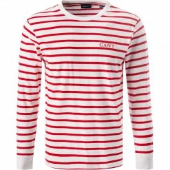 Gant Longsleeve 2004035/620 Baumwolle, Rot-weiß gestreift, Rot-weiß