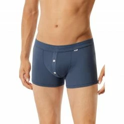 Schiesser Revival Karl-Heinz Shorts 172125/800 Trunk, Bio Baumwolle, Blau