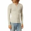 Schiesser Revival Karl-Heinz Henley 1/1 175884/401 Longsleeve, Bio Baumwolle, Greige meliert, Hellgrau