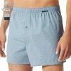Schiesser Boxershorts 2er Pack 176829/909 Baumwolle, Blau-navy, Dunkelblau-hellblau