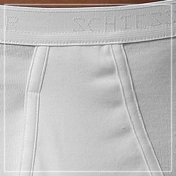 Schiesser Feinripp Slip weiß 005129/100 Trunk, Baumwolle